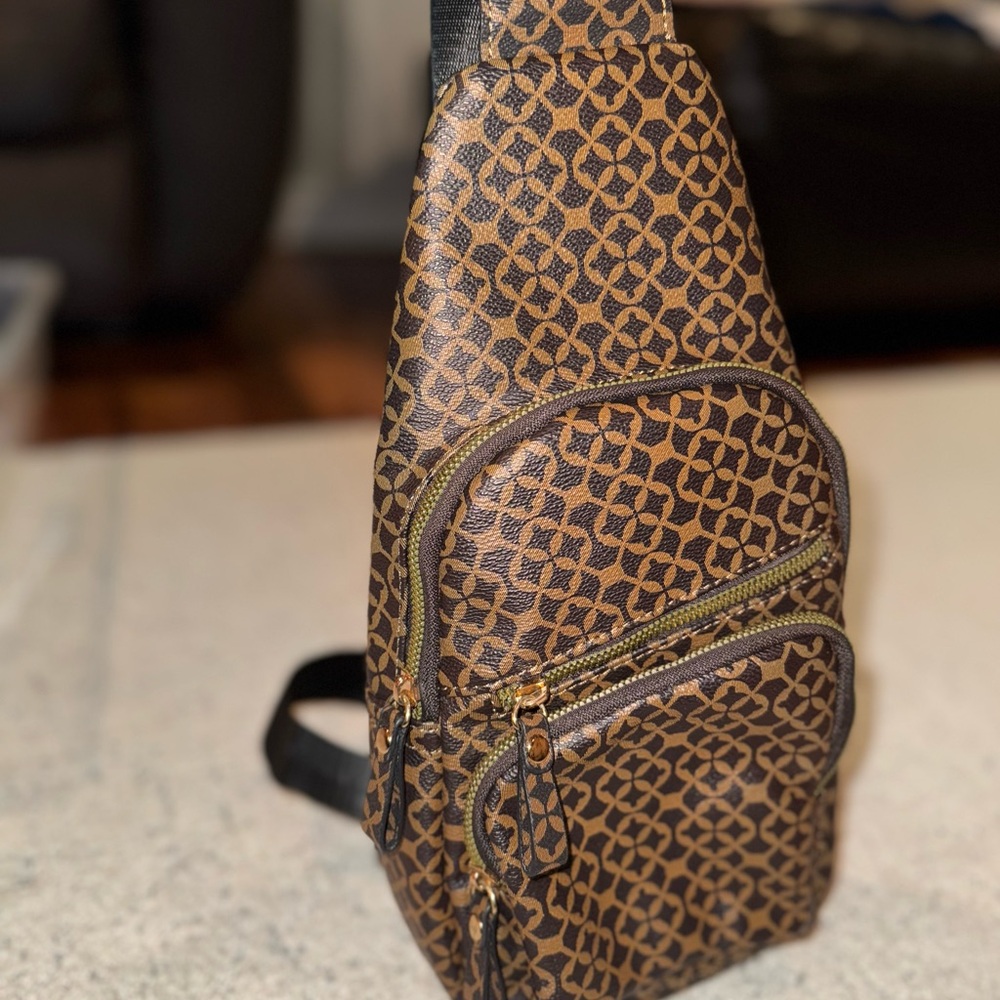 Stylish Brown Patterned Men's Bag